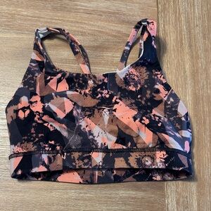 Lululemon Abstract Sports Bra in Black and Pink